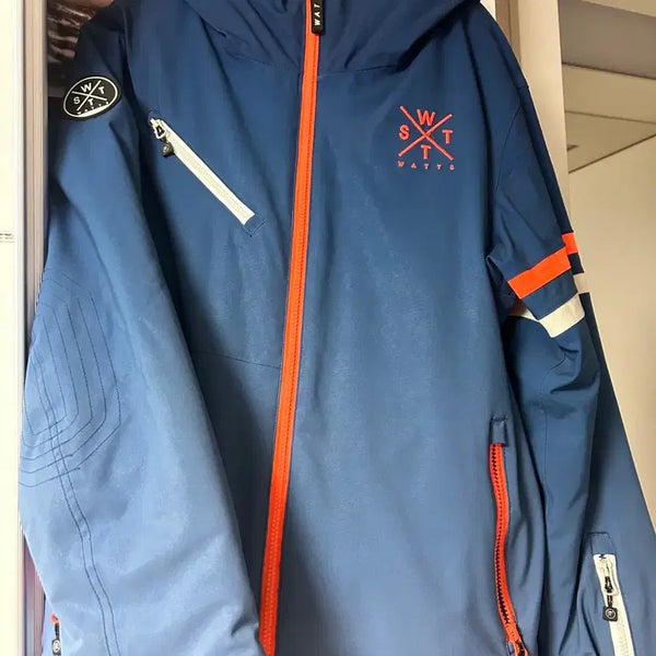 [BUNJANG] WATTS Ski Suit Jacket Set (Blue/Orange, Size M) / WATTS 스키복 자켓 블루/오렌지 세트 M사이즈