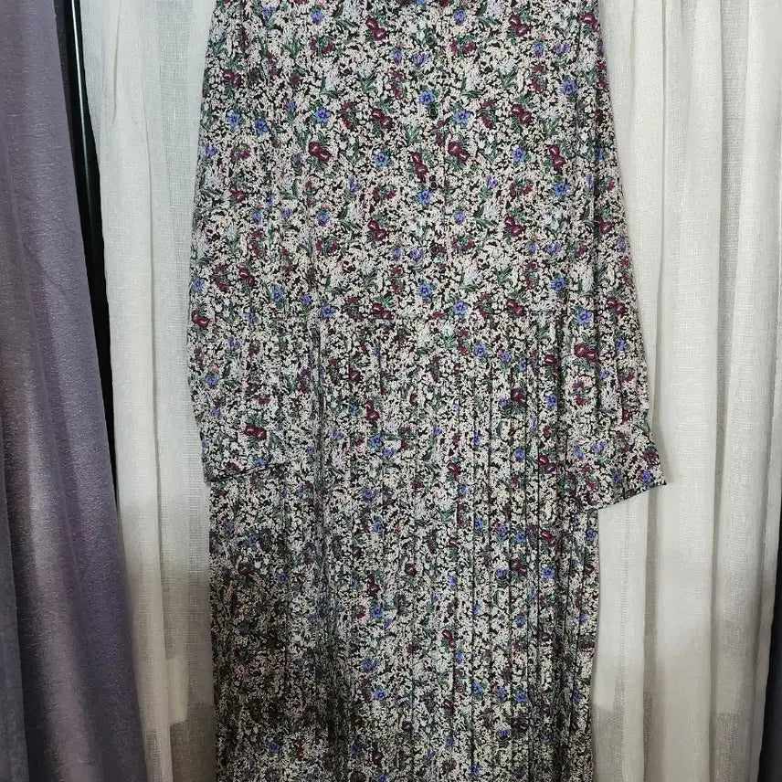 [BUNJANG] Floral Pattern Long Dress / 플로럴 패턴 롱 원피스