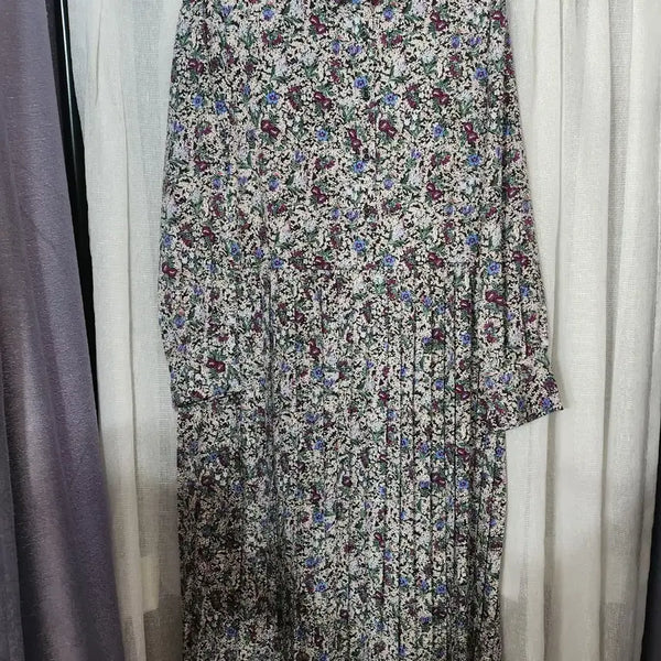 [BUNJANG] Floral Pattern Long Dress / 플로럴 패턴 롱 원피스