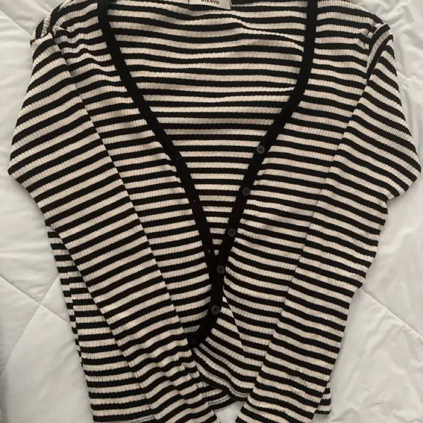 [BUNJANG] Stripe Cardigan / 스트라이프 가디건