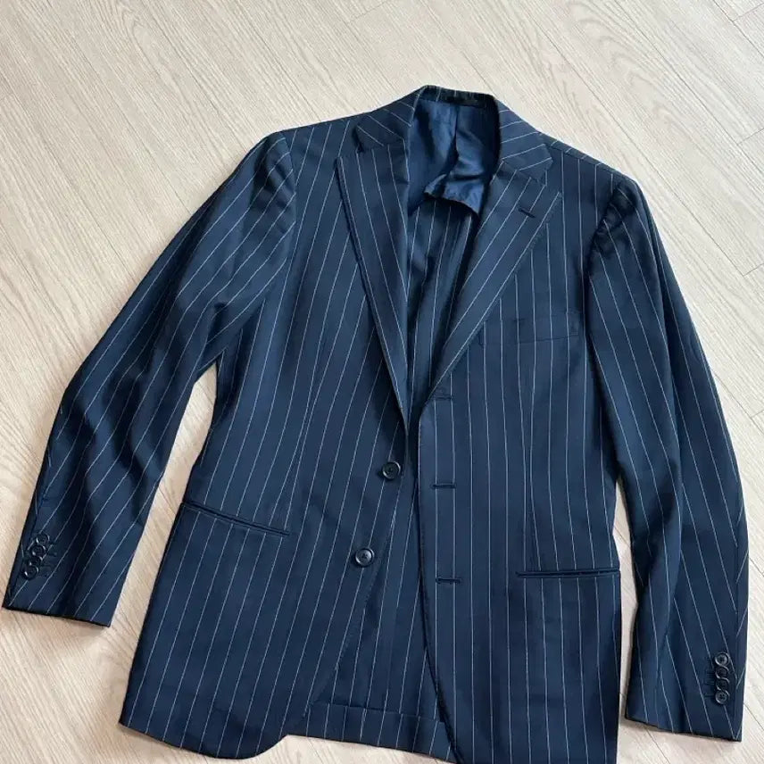 [BUNJANG] Tomorrowland Stripe Wool Jacket / 일본 클래식 투모로우랜드 스트라이프 울 자켓 44