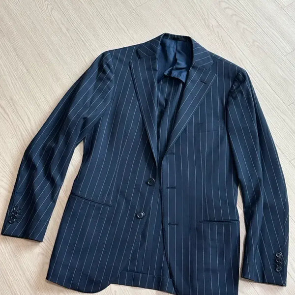 [BUNJANG] Tomorrowland Stripe Wool Jacket / 일본 클래식 투모로우랜드 스트라이프 울 자켓 44