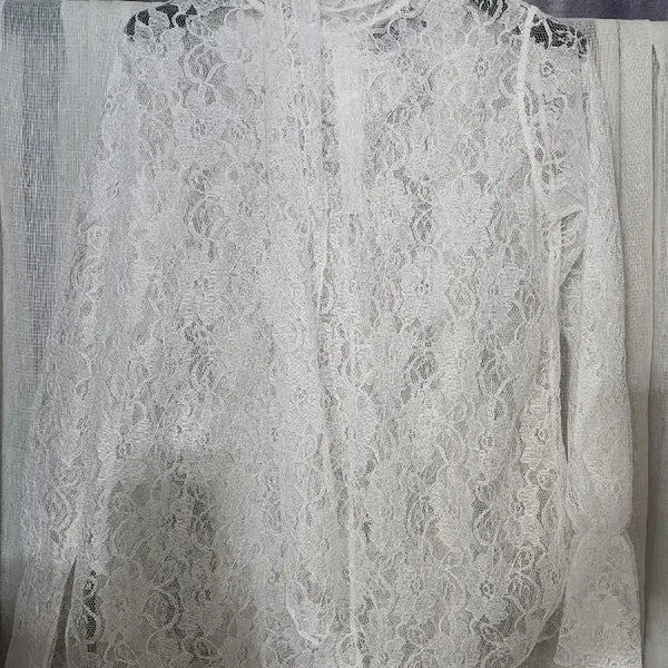 [BUNJANG] White Lace Blouse / 화이트 레이스 블라우스