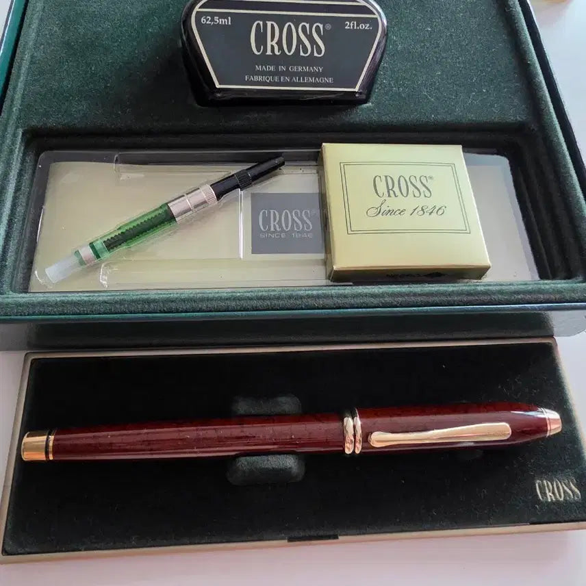 [BUNJANG] Cross Townsend Fountain Pen Set with Ink / 크로스 타운젠트 만년필 세트 잉크 포함