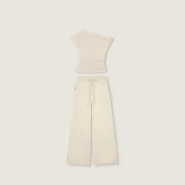 [BUNJANG] Le Plain 26 Premium Cashmere Knit Set (Short) - Oat Beige / 르플레인 26 프리미엄 캐시미어 니트 세트 오트베이지 숏