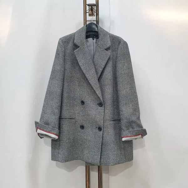 [BUNJANG] G-Cut Double Check Jacket / (kk70397)지컷 더블 체크자켓 66