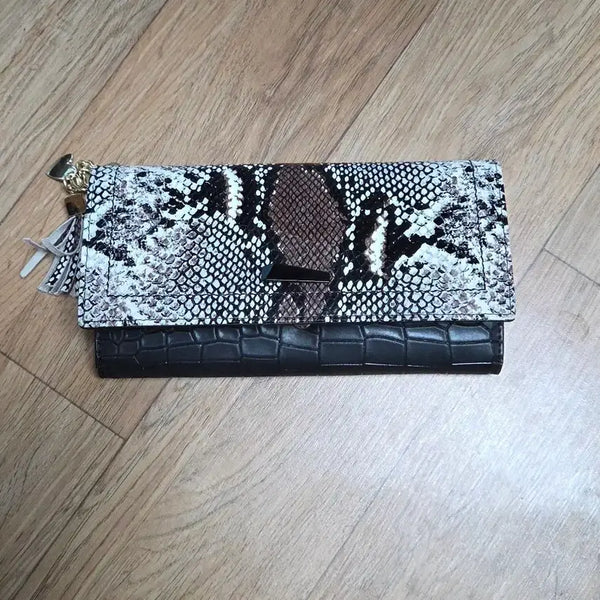 [BUNJANG] Ssamjji Embossed Leather Long Wallet / 쌈지 뱀피 무늬 여성 장지갑(새상품)판매해요~