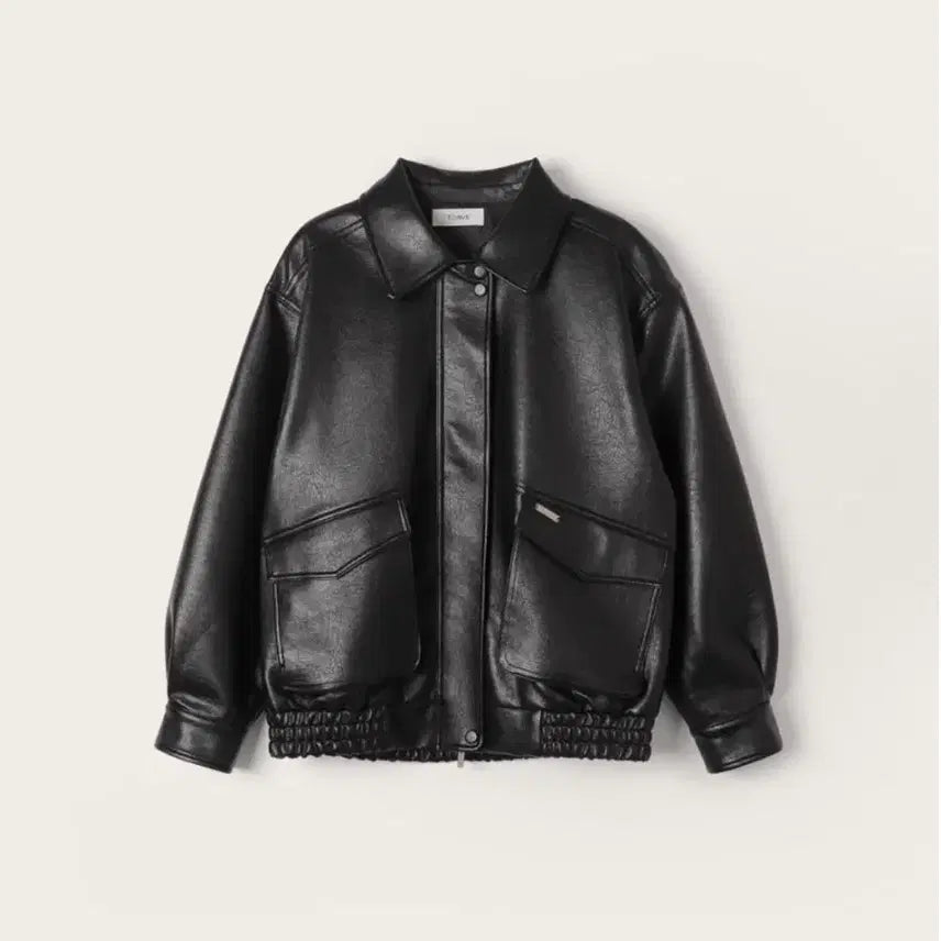 [BUNJANG] TOABEI 3D Pocket Leather Jacket Black / 토아베 3D 포켓 레더자켓 블랙