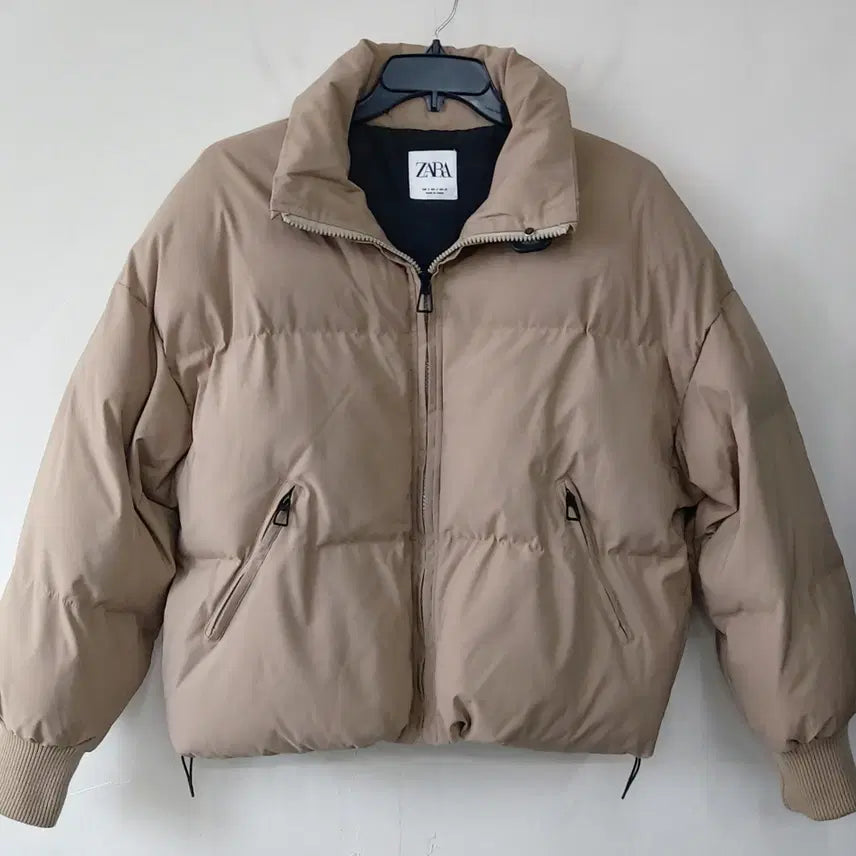 [BUNJANG] ZARA Oversized Puffer Short Jacket (US S / 100-105) - Beige / ZARA 자라 Us. S/100~105 공용 오버핏 웰론 숏패딩 푸퍼. BG. +A.