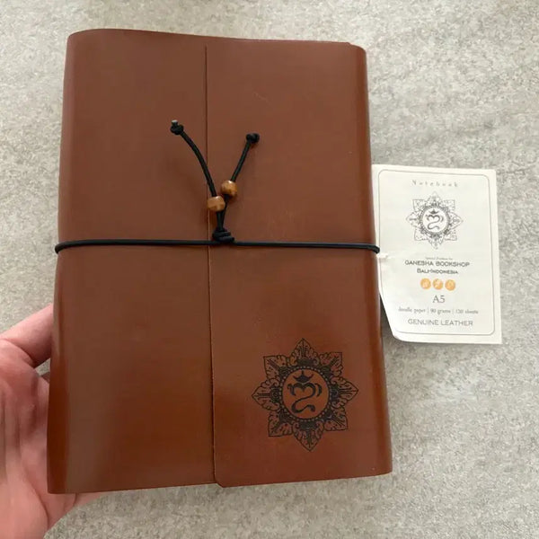 [BUNJANG] Bali Luxury Leather Diary Cover & Notebook Set / 발리에서 구매한 다이어리 커버 및 노트 문구류