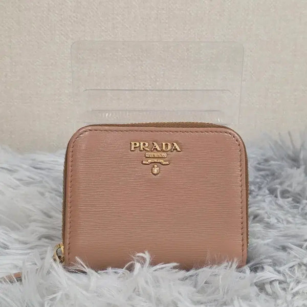 [BUNJANG] Prada Zipped Coin Pouch Beige / 급처 !!프라다 지퍼돌이 베이지