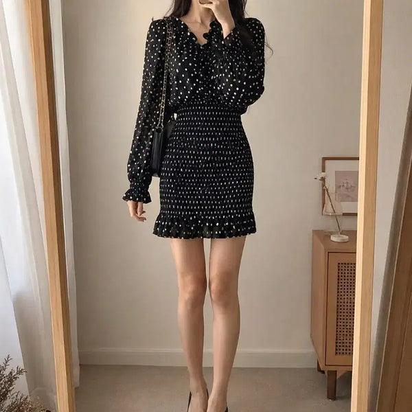 [BUNJANG] Dot Smoke Mini Dress / (새상품)배송비무료 도트스모크원피스