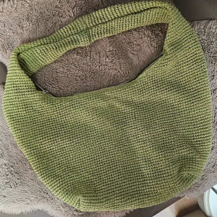 [BUNJANG] COS Rattan Shoulder Bag Green / 코스 라탄백 숄더백 그린