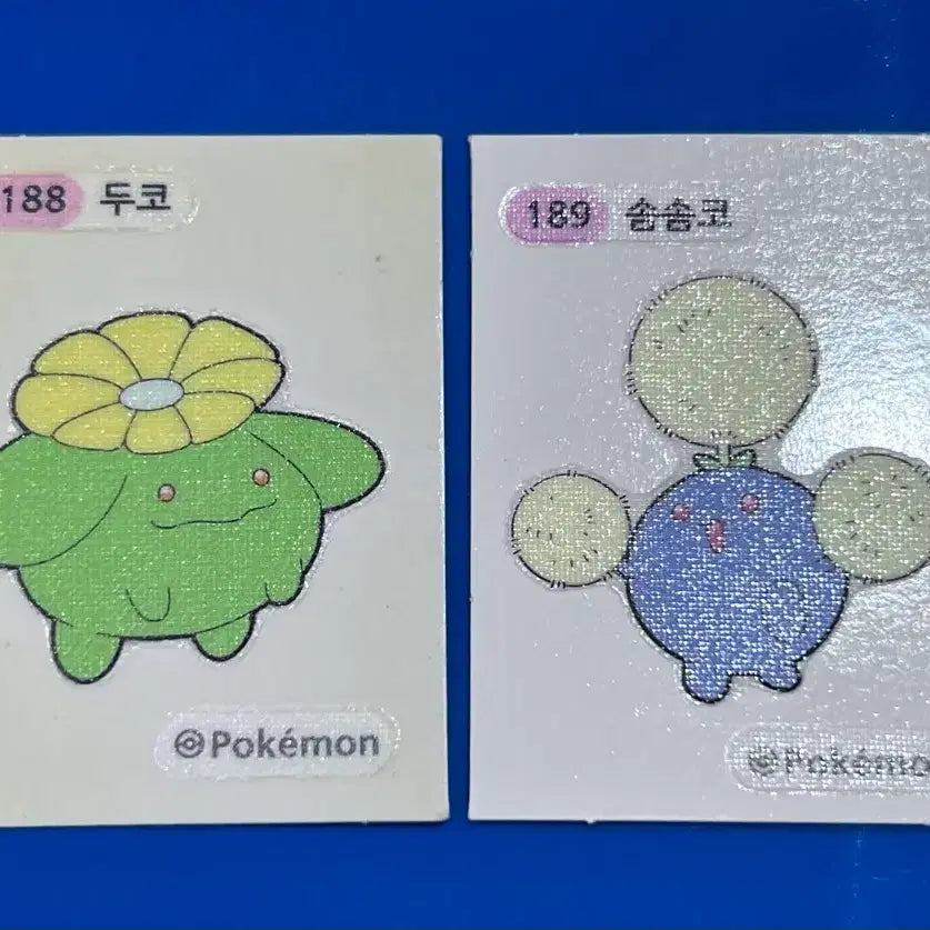[BUNJANG] Pokemon Duko & Som Som Ko Ppui-ppui Seal Bundle Set / 포켓몬 0188두코, 189 솜솜코 띠부씰 일괄