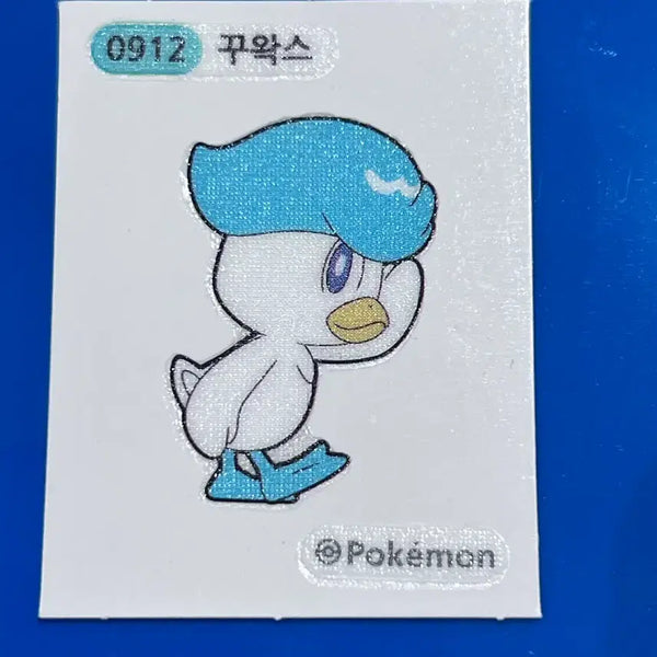 [BUNJANG] Pokemon Quaxly Sticker / 포켓몬 0912 꾸왁스 띠부씰