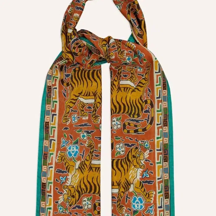 [BUNJANG] Drake's Jumbo Tiger Wool Silk Scarf / 드레익스 DRAKE'S 점보 타이거  울 실크 스카프(새상품)