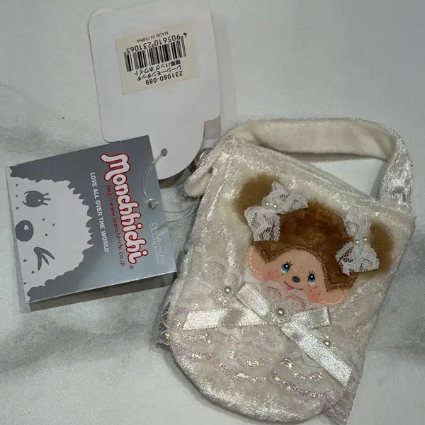 [BUNJANG] Monchhichi Lacy Mini Pearl Pouch Rare / 몬치치 레이시 미니 진주 파우치 레어