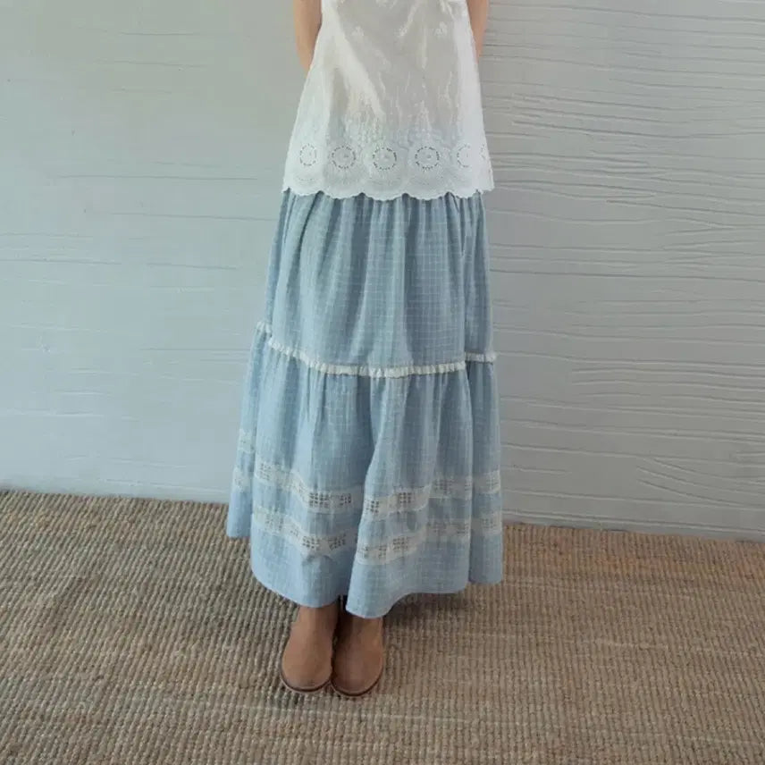 [BUNJANG] Our Nostalgia Long Skirt / 아우어노스텔지아 롱스커트
