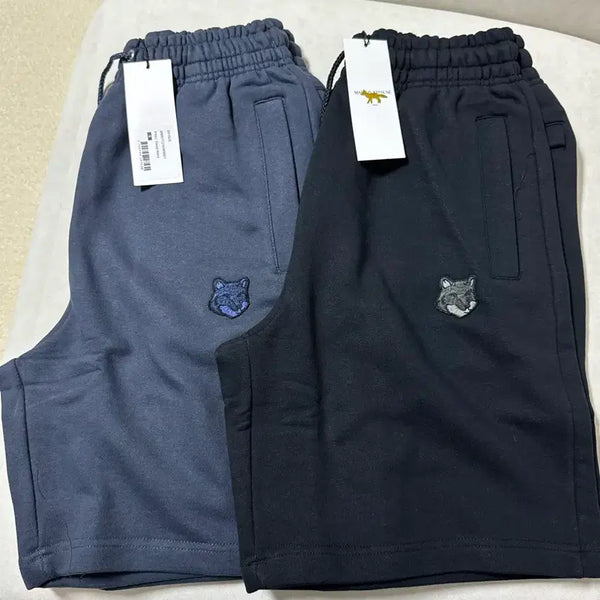 [BUNJANG] Maison Kitsuné Fox Logo Shorts Black/Navy / 메종키츠네 반바지 블랙/네이비 (S)