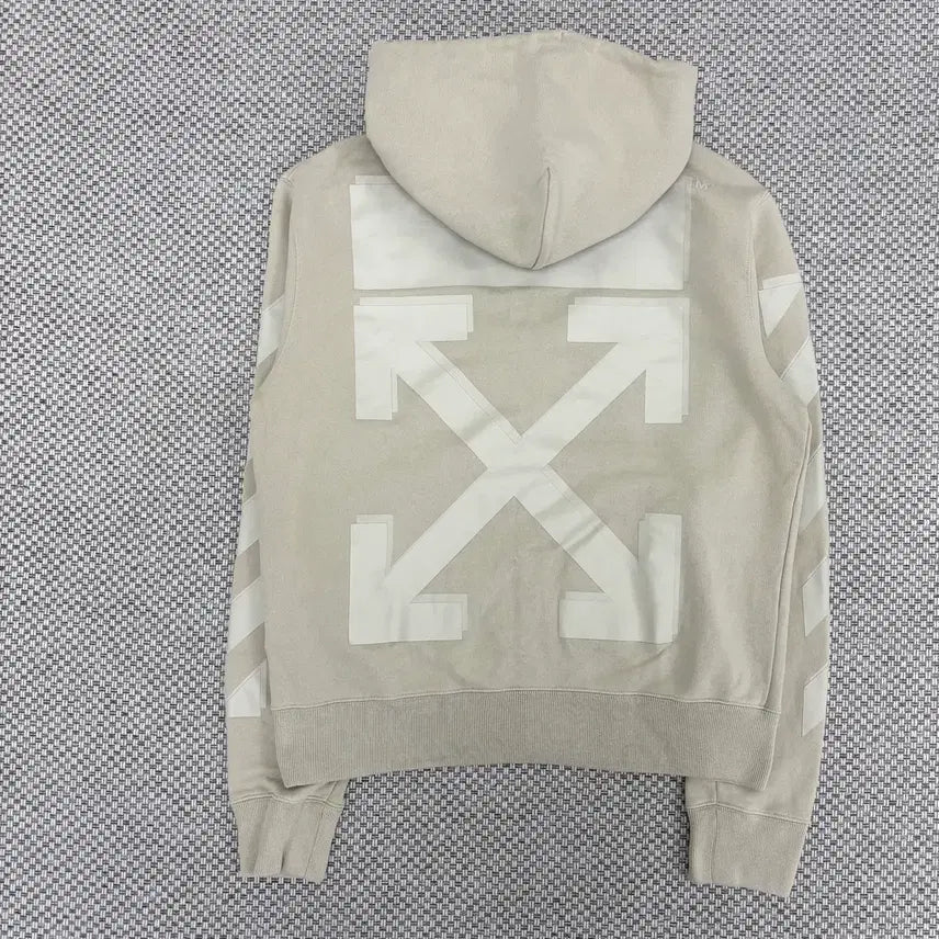 [BUNJANG] Off-White Arrow Hooded Zip-Up Beige / [M]오프화이트 에로우 후드집업