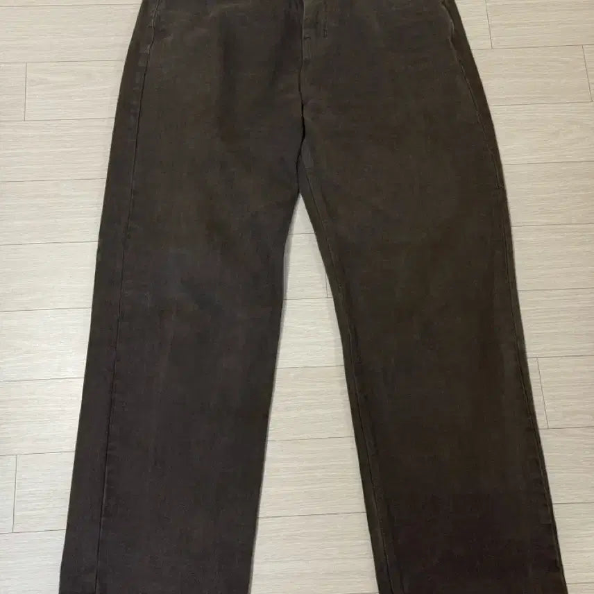[BUNJANG] S) My Library 104 Garment Dyed Brushed Pants - Brown / S) 마이라이브러리 104 브라운