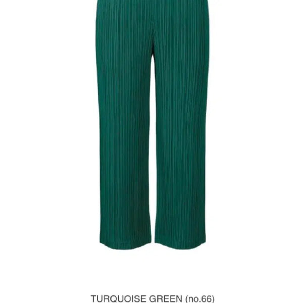 [BUNJANG] Pleats Please 70s Seeker Pants Turquoise Size 3 / 플리츠플리즈 7월 씨커팬츠