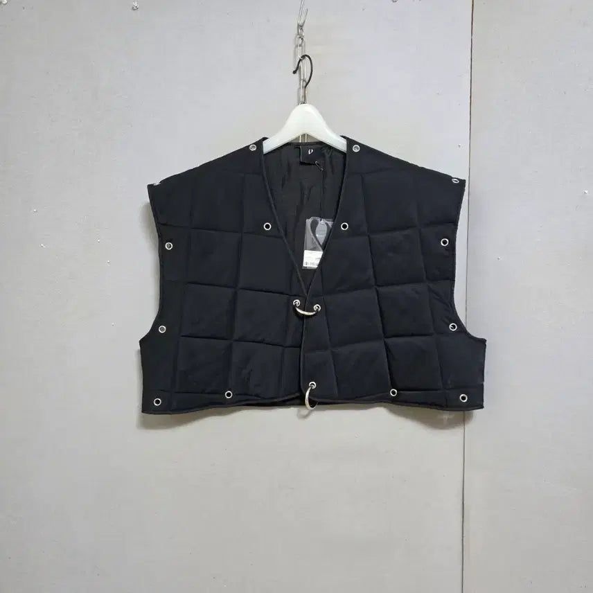 [BUNJANG] Unique Design Quilted Vest - Black / 박시 특이한디자인 누빔 조끼 FF  n8207  미착용제품