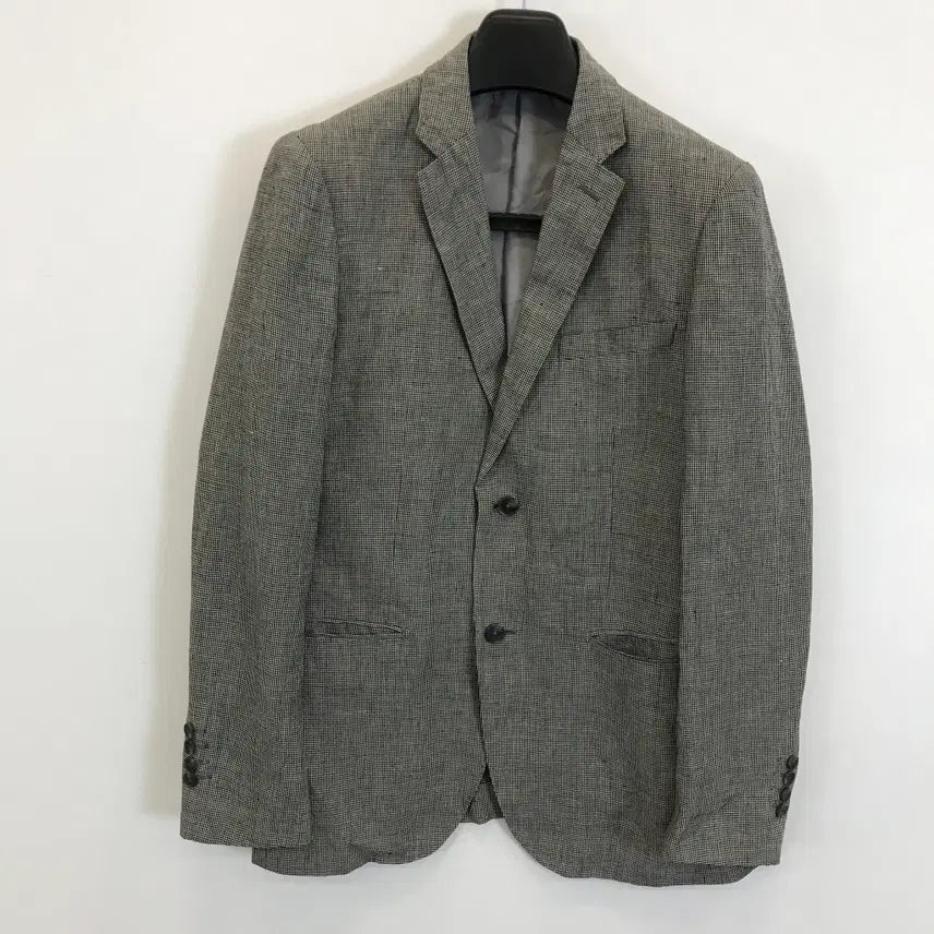 [BUNJANG] Uniqlo Premium French Linen 100% Check Jacket / 유니클로 프리미엄 프렌치 린넨100프로 체크자켓 [L]
