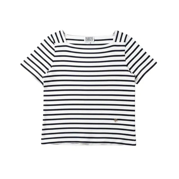 [BUNJANG] Marithe Francois Girbaud Women's Square Neck Short Sleeve T-Shirt / 여성S/ 마리떼프랑소와저버 스트 스퀘어넥 반팔티 37-31