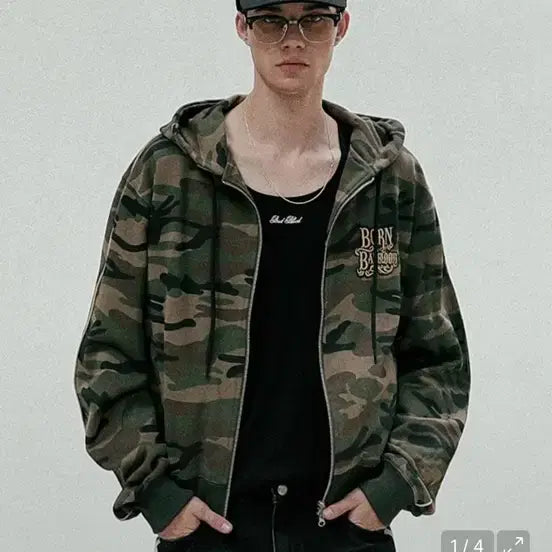 [BUNJANG] Bad Blood Camo Hoodie Setup Set / 배드블러드 카모 후드 셋업(셋업 가격입니다)