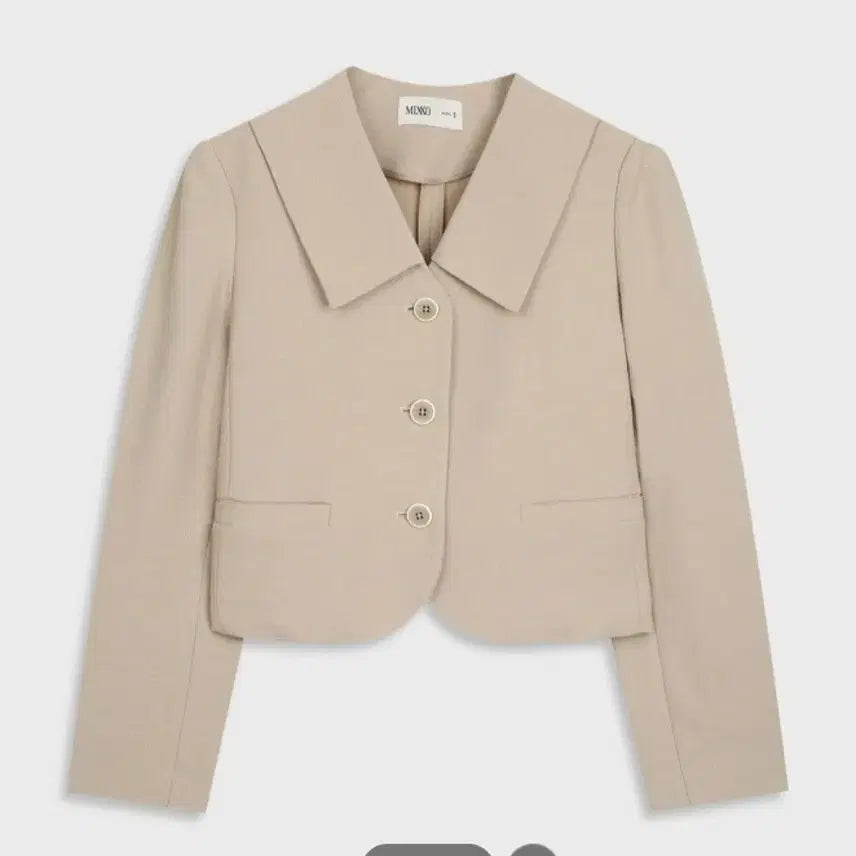 [BUNJANG] Mixxo Cropped Beige Jacket / 미쏘 크롭 베이지색 자켓(새상품)