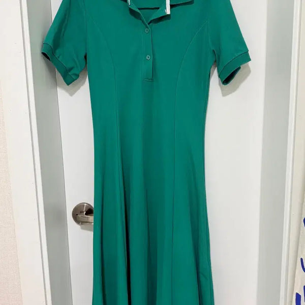 [BUNJANG] Coincos Teal A-Line Midi Dress / 코인코스 청록색 A라인 미디원피스