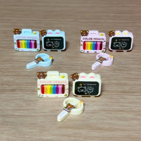 [BUNJANG] Rilakkuma Miniature Stationery Set / 미니어쳐 리락쿠마 학용품 세트