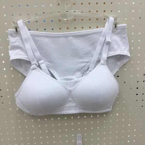 [BUNJANG] White Cotton Bra and Panty Set / [새상품]화이트 코튼 면 브라팬티세트 속옷
