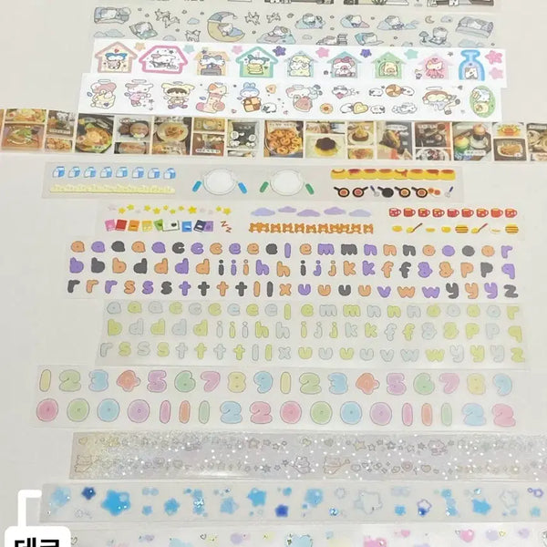 [BUNJANG] K-Cut Stickers 14 Types Bundle Set / 키스컷 2패턴씩 14종 일괄 소분판매