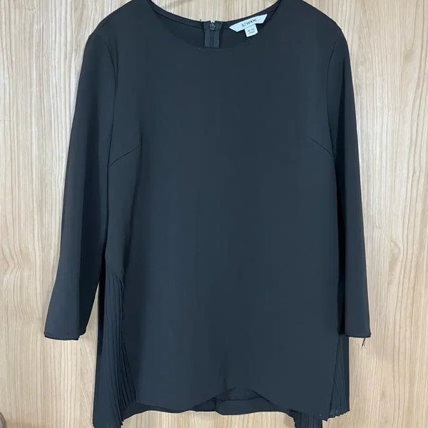 [BUNJANG] SJ WANI Black Pleated Blouse / SJ WANI 블랙 플리츠 블라우스 90-165