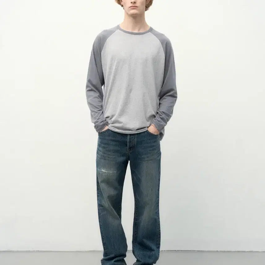 [BUNJANG] Afterpray x Heeyul Repair Straight Denim Jeans / 애프터프레이X허율 리페어 스트레이트 데님 진