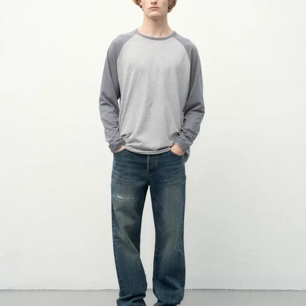 [BUNJANG] Afterpray x Heeyul Repair Straight Denim Jeans / 애프터프레이X허율 리페어 스트레이트 데님 진