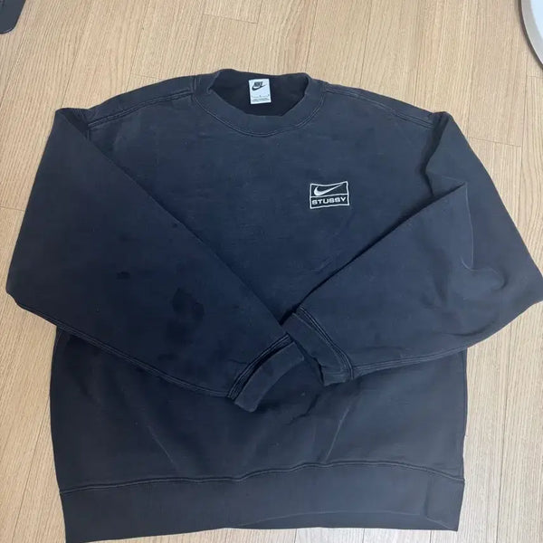 [BUNJANG] Stussy x Nike Sweatshirt Black/Grey / [L] 스투시 나이키 맨투맨 블랙,그레이