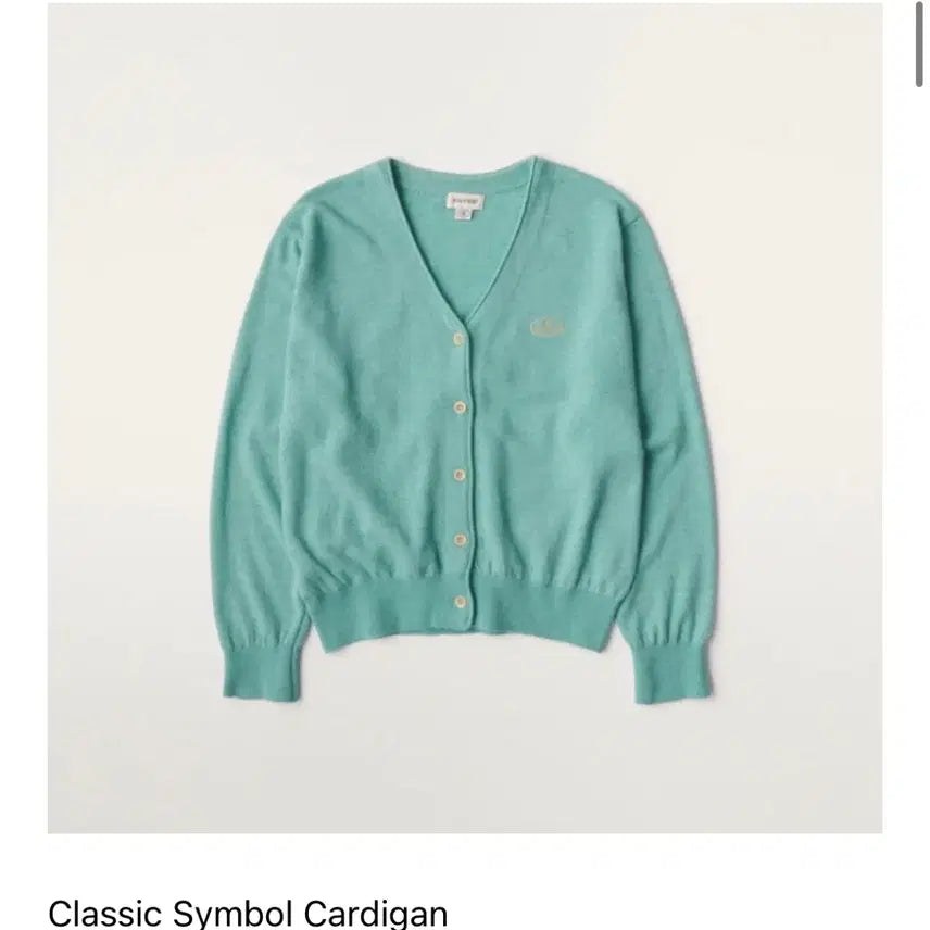 [BUNJANG] Sienne Classic Symbol Cardigan Mint L / 시엔느 클래식 심볼 가디건 민트 L