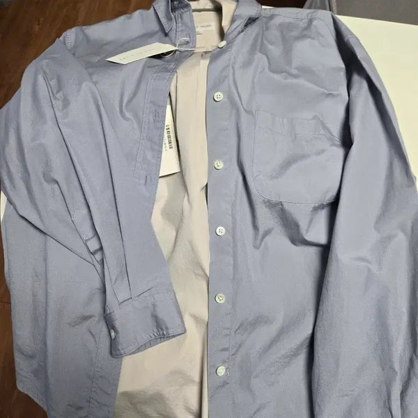 [BUNJANG] Thomasmore Pima Snap Down Shirt Rain Blue SW / 토마스모어 피마 스냅 다운 셔츠 / 레인블우 SW