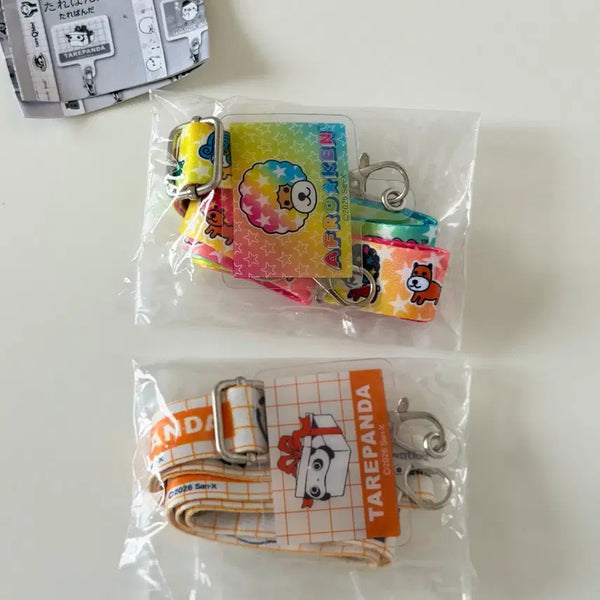 [BUNJANG] San-X (Afroken & Tararepanda) Strap Gacha Bundle Set / 일괄) 산엑스 스트랩 가챠 아프로켄 타래팬더 폰스트랩