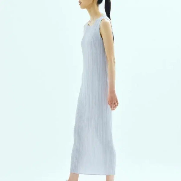 [BUNJANG] Pleats Please Basic Long Dress Size 3 Light Gray / 플리츠플리즈 베이직롱원피스 3사이즈 라이트그레이