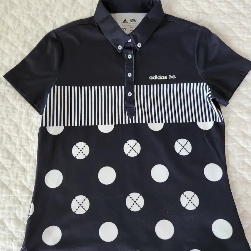 [BUNJANG] Adidas Golf Women's Short Sleeve Polo Shirt / 아디다스 골프웨어 카라티 여자 반팔 셔츠 골프복