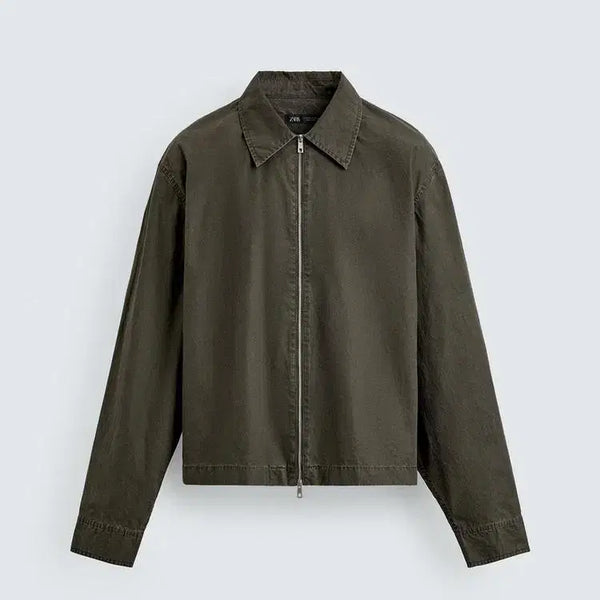 [BUNJANG] Zara Cropped Fit Zipper Overshirt / (새상품) zara 크롭핏 지퍼 오버셔츠 S
