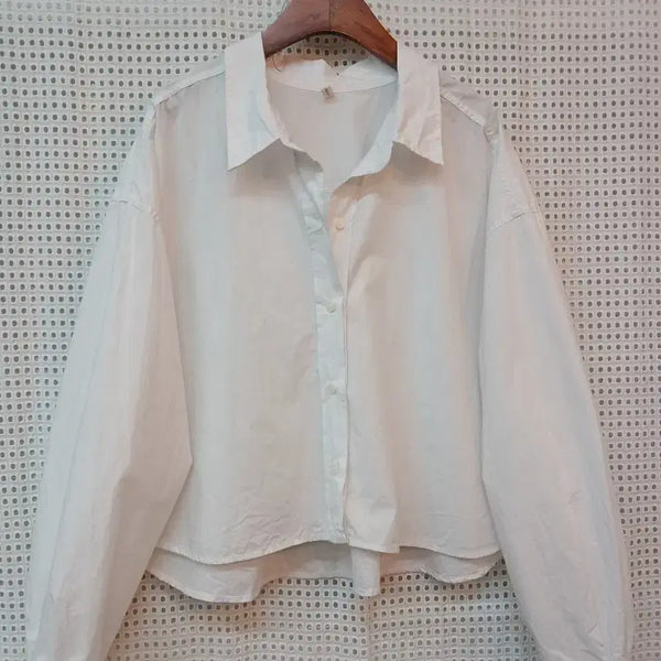 [BUNJANG] A Little Bit White Shirt Free Size / 어리틀빗  흰색 셔츠  free