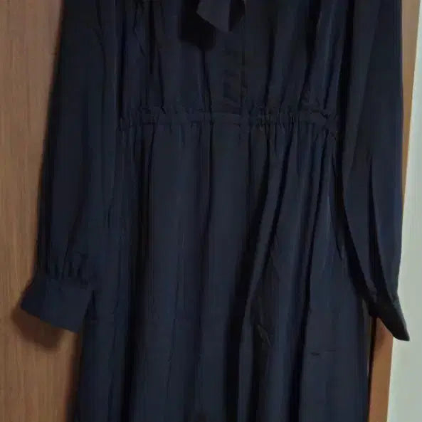 [BUNJANG] Black Ribbon Ruffle Dress / 블랙 리본 프릴 원피스