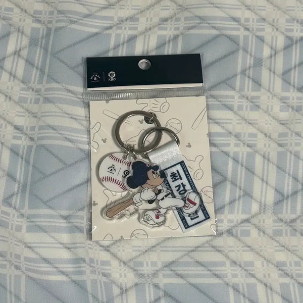 [BUNJANG] Doosan Bears x Disney Collaboration Mickey Mouse Keyring / 두산 디즈니 콜라보 미키마우스 키링