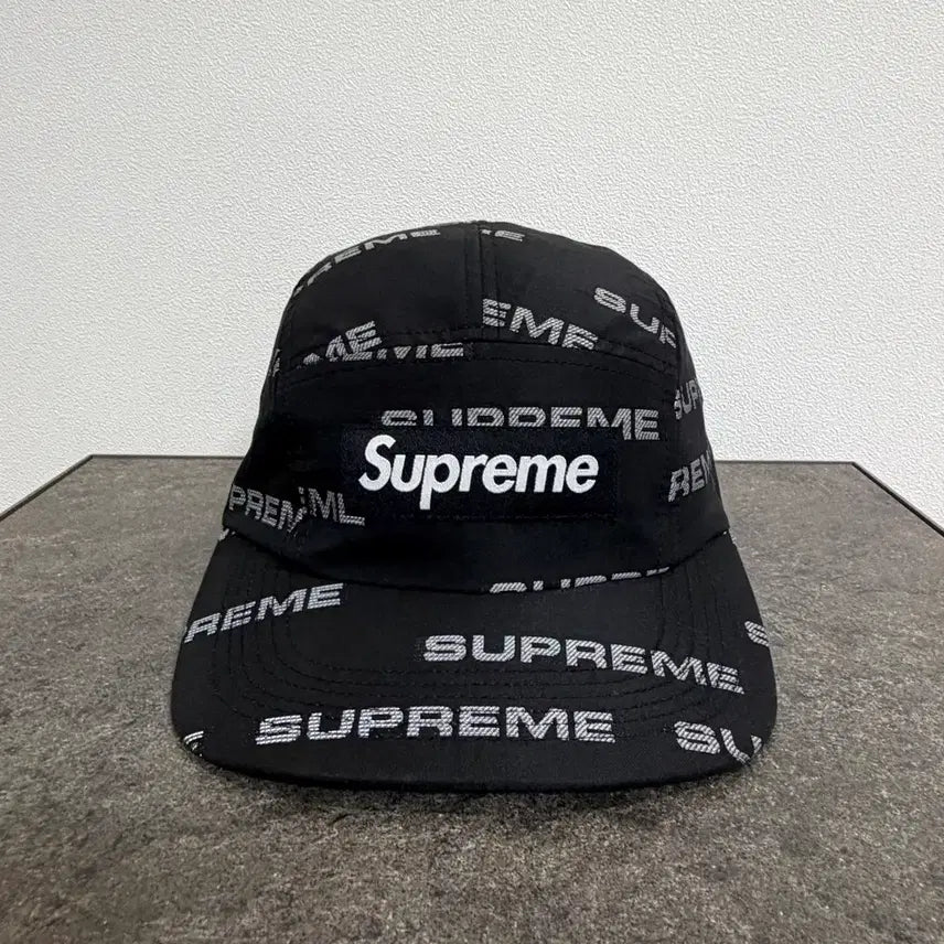 [BUNJANG] Supreme Box Logo Reflective Camp Cap Hat Black / 슈프림 박스로고 캠프캡 모자 리플렉티브 로고 블랙