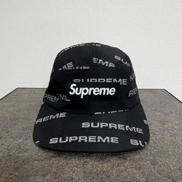 [BUNJANG] Supreme Box Logo Reflective Camp Cap Hat Black / 슈프림 박스로고 캠프캡 모자 리플렉티브 로고 블랙